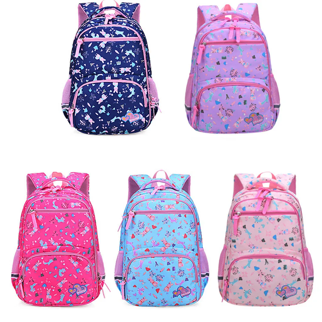 New Student Schoolbags Girl Fashion Large Capacity Waterproof and Load-reducing Cartoon Kids Backpack
