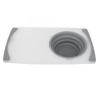 

3 in 1 Multifunctional Retractable Kitchen Sink Cutting Chopping Board Draining Stroage Basket Foldable Drain Basket Board