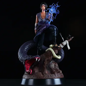 

Naruto Shippuden Uchiha Sasuke Snake Statue Anime Figure Toys Head Changing PVC Action Figures Toys Collection Model Doll Gift