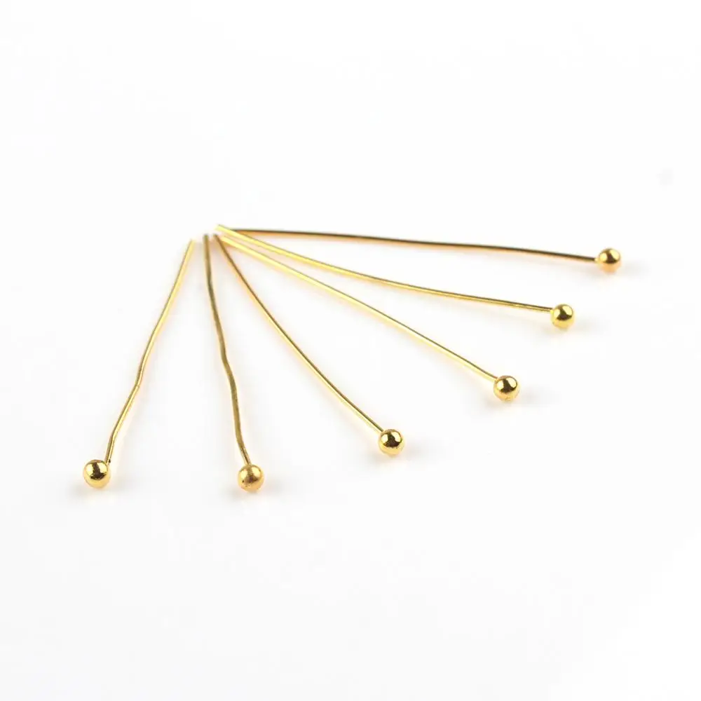 200 шт./лот золотые античные бронзовые серебряные цветные круглые шариковые иглы