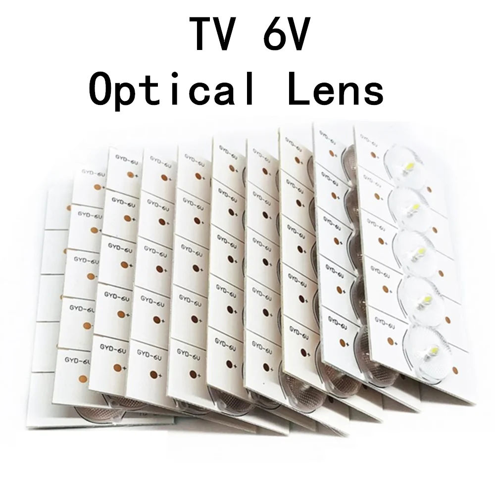 LED Light Strip LED Backlight Lamp Beads 3V/6V SMD Lamp Beads With Optical Lens Fliter For 32-65 Inch LED TV Repair Brand New