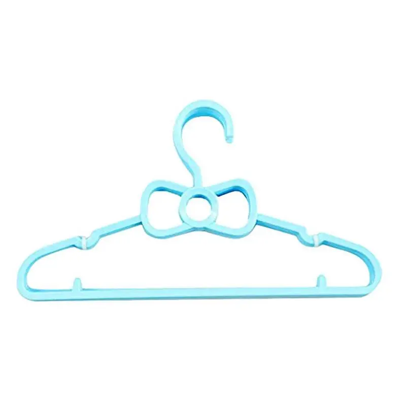 

10 pieces Cute hanger Plastic Clothes Rope Hanger for 0-3 Years Bebe Clothing( Blue )