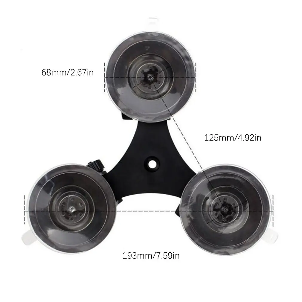 Для Goprohero сильная всасывающая SJ Спортивная камера автомобиль треугольник присоска фиксированный кронштейн с Q29 три отверстия головки