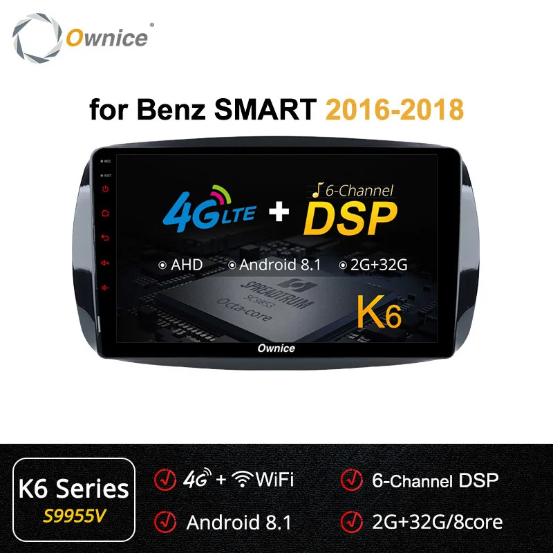 Android 9,0 Восьмиядерный 360 панорамный DSP 4G LTE автомобильное радио gps Navi для Mercedes Benz Smart Authoradio - Цвет: S9955 K6 Series