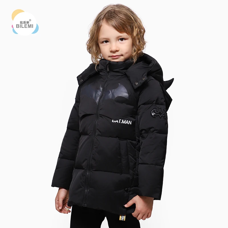 

Bilemi outdoor warm windbreaker fur hood heavy kids duck down jacket