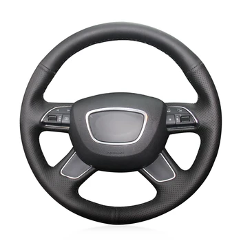 

Car Accessories Black Artificial Leather Car Steering Wheel Cover for Audi A4 (B8) A6 (C7) A7 A8 A8 L Allroad Q5 2013-2017 Q7