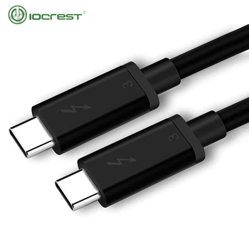 

IOCREST Thunderbolt 3 Cable 40gbps 100W Stock Black Male - Male