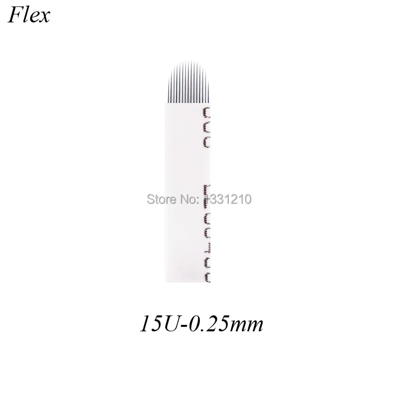 

50 Lamina Para Tebori Microblading Nano FLEX 15U - 0,25MM REGULAR Microblading Needles Manual Eyebrow Blades