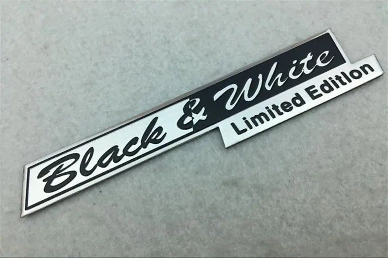 30 шт. автомобильный Стайлинг 15*3 см алюминиевый сплав черный и белый ограниченный выпуск Эмблема для багажника значок боковые логотипы автомобили наклейки на тело
