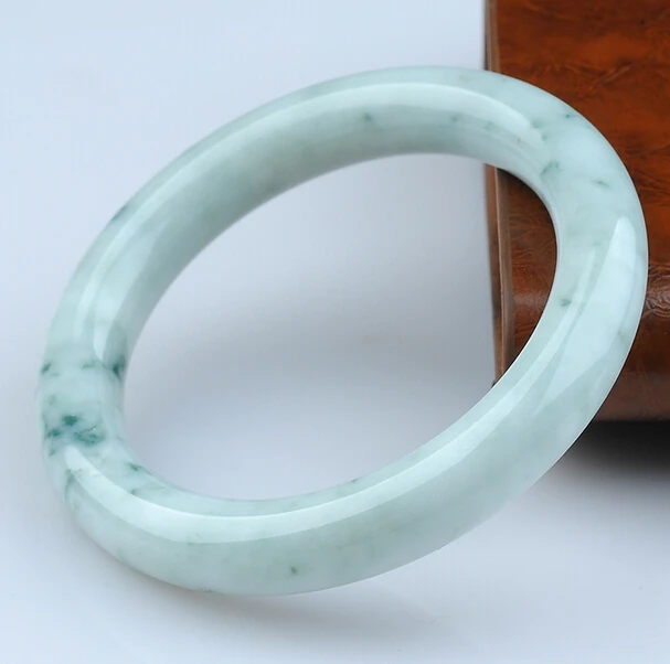 1028+++A genuine waxy flowers floating round Jade Bangle Bracelet | Украшения и аксессуары