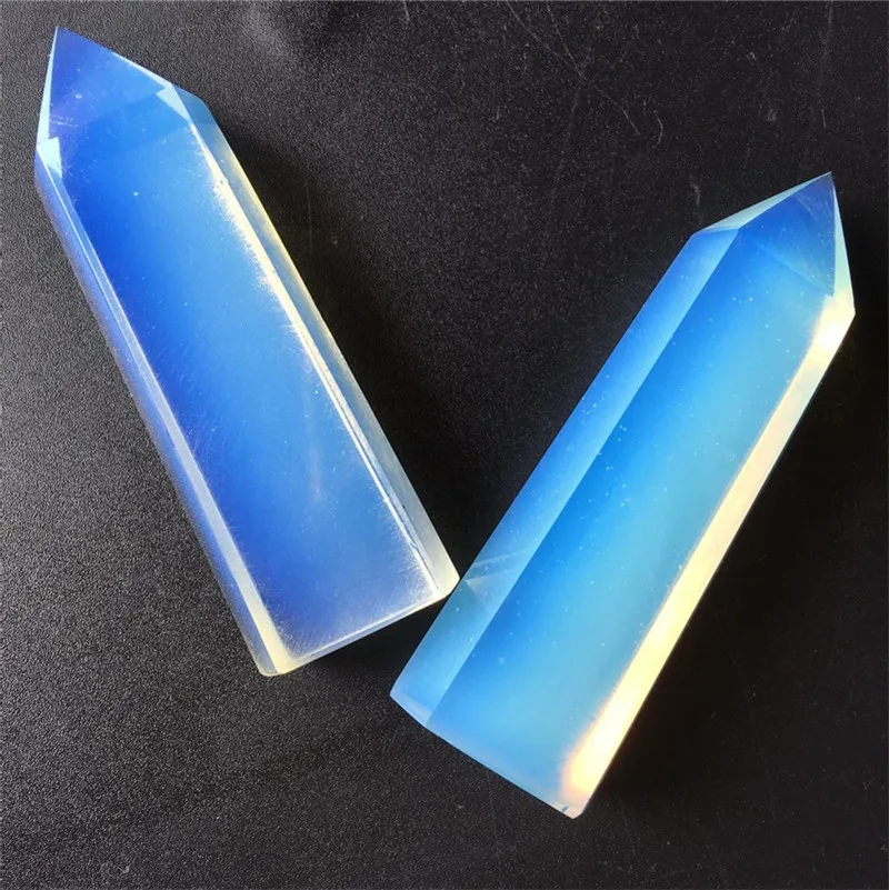

1pcs Beautiful opal quartz Crystal stones wand point Wand Meditation Chakra Healing Crystals wand points for healing gift