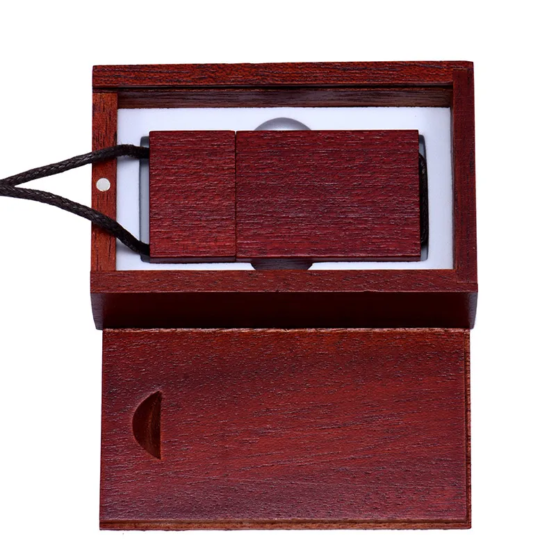 JASTER Горячая четырехгранный канат деревянный USB+ коробка 5 шт бесплатно с логотипом, USB 2,0 4 ГБ 8 ГБ 16 ГБ 32 ГБ 64 ГБ USB флэш-накопитель - Цвет: Redwood usb box
