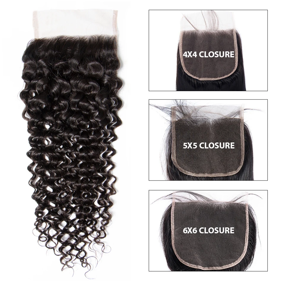 Maxine 13x6 6x6 Deep Wave Lace Frontal Closures Only Brazilian Curly Human Hair 13x4 HD Transparent Frontal 4x4 5x5 Lace Closure