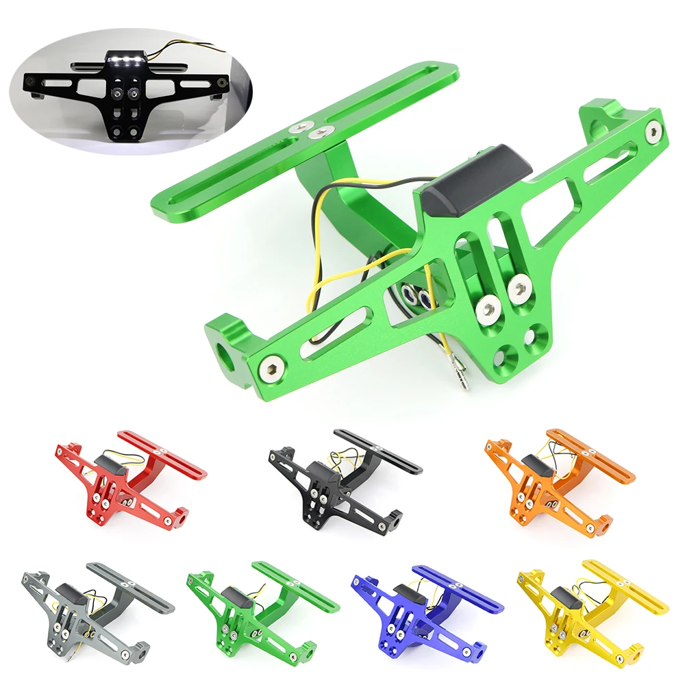 Per Kawasaki Ninja 300 Ninja 500R 650 Ninja 1000 Zx-6R Zx10R Cnc Targa Staffa Di Supporto Fender Eliminator Kit Di Coda Tidy