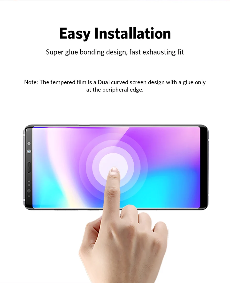 Benks Full Cover Tempered Glass 9H For Samsung Note9 0.3mm Thin Protector Screen Front Film (8)