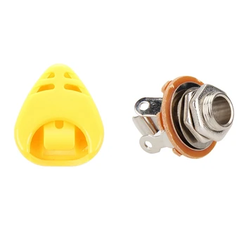 

HOT-Guitar Parts & Accessories Switchcraft 1/4 6.35mm 2-Conductor Mono Chassis Guitar Jack Input Output & Heart Shaped Plastic G