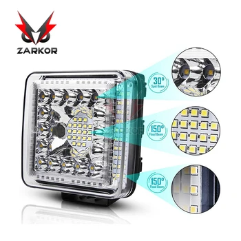 

Zarkor 4Inch Square Car LED work light Bar 105W For-jeep for ATV Harvester for boat 4x4 12V 24V Truck off road Outdoor Lighting