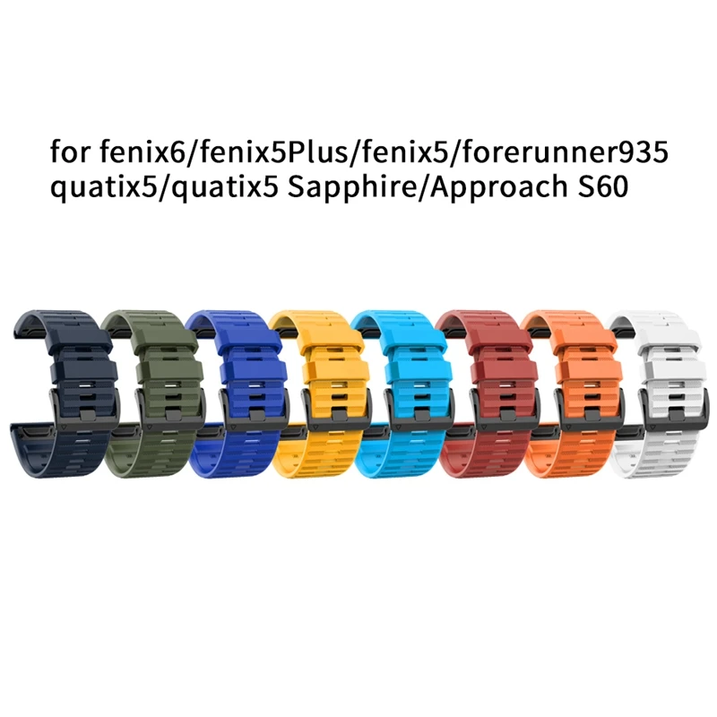 Ремешок для смарт часов Fenix6 6S 6X Pro силиконовый ремешок Fenix 5X 5 5S Смарт часы (22 мм