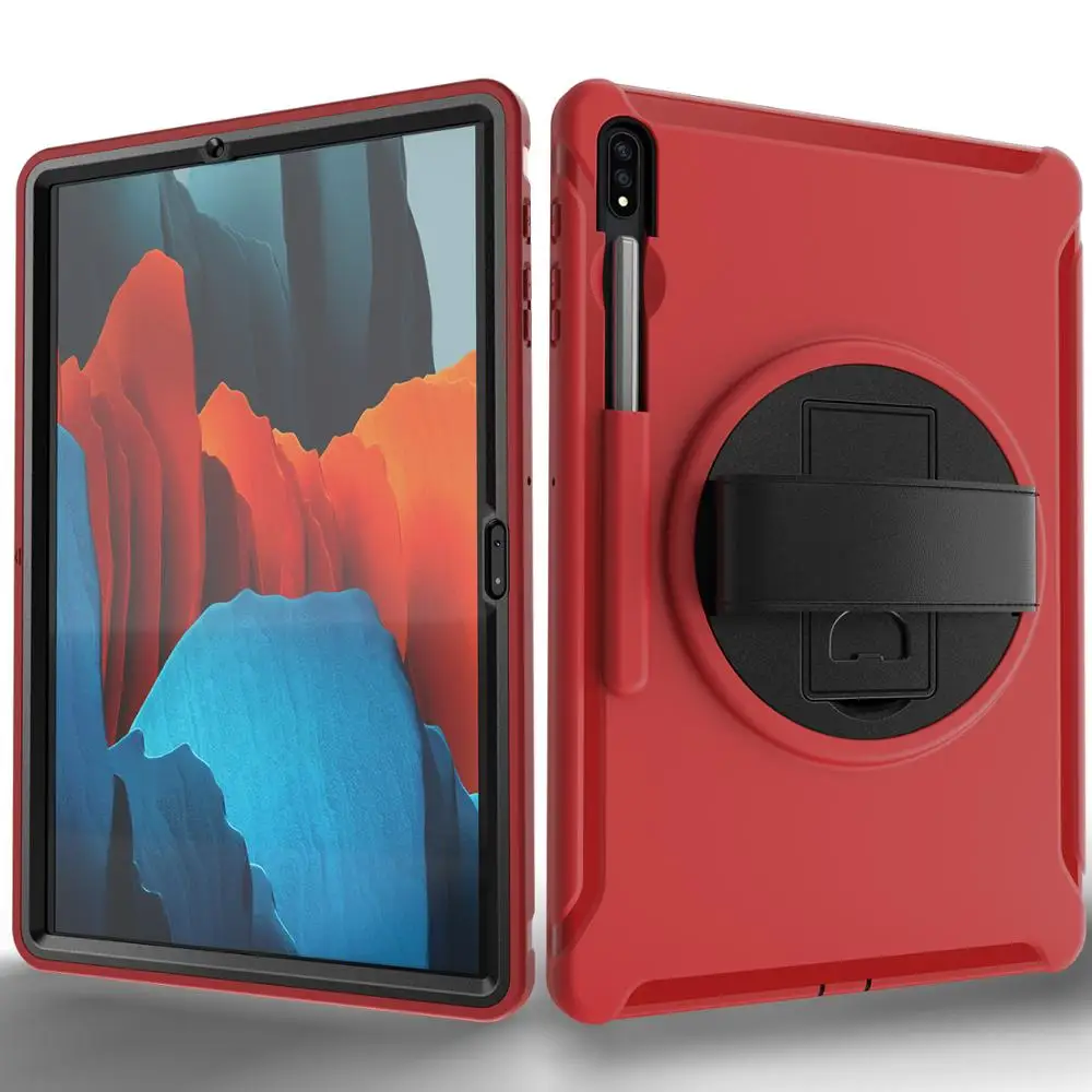 

For Samsung Galaxy Tab S7 Plus 12.4" T970 / T975 Tablet Case Rugged Duty Tablet Stand Protective Cover w/Pencil Holder