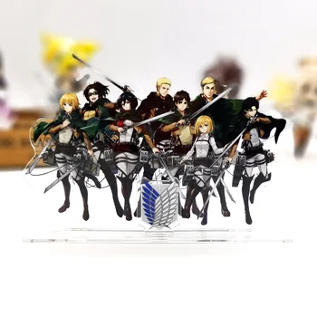 

Shingeki no Kyojin Attack on Titan Mikasa Eren Armin Levi Erwin Hange acrylic standee figurines cake topper desk decoration