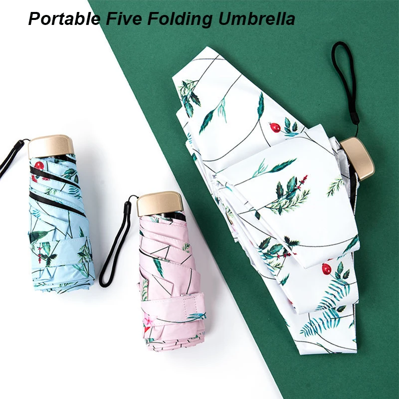 Карманный мини-зонтик для женщин УФ маленькие Зонты Зонтик для девочек анти-УФ водонепроницаемый портативный ультралегкий дорожный дропшиппинг