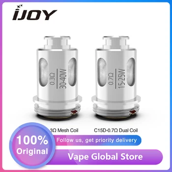 

Original Vape IJOY Captain 1500 Coil 3pcs/pack C15 0.3ohm Mesh Coil 30-40W/ C15D 0.7ohm Coil Electronic Cigarette Accessory