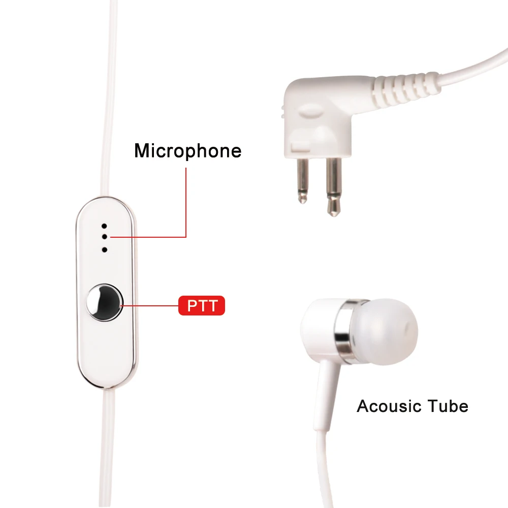 Белый наушник типа наушник микрофон гарнитура стандарт голосовой связи PTT для Motorola двухстороннее Радио рация CP040 CP125 CP140 CP180 CP185 CP300