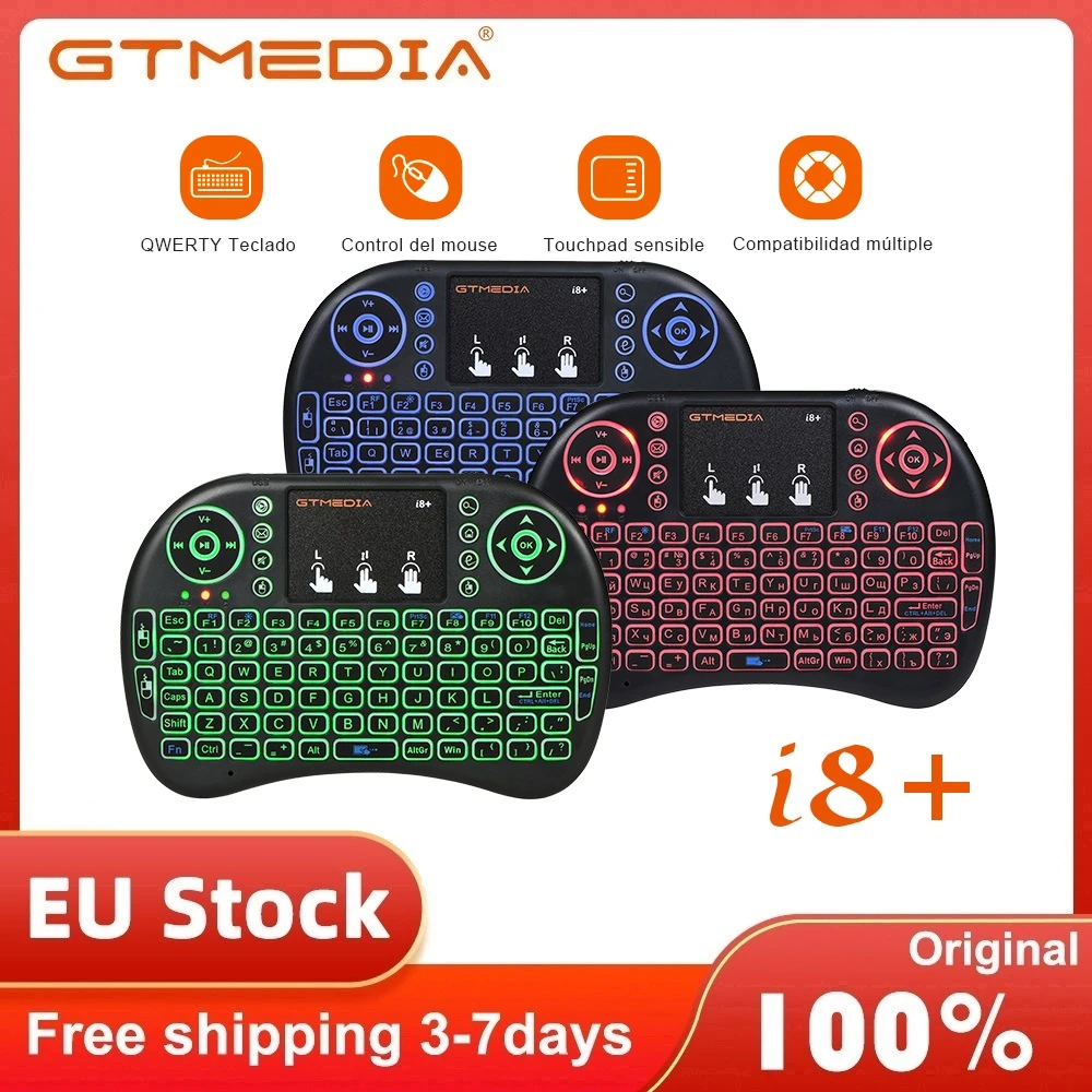 GTmedia Handheld i8 Mini Wireless Keyboard 2.4GHz Russian English Language Air Mouse With Touchpad for Laptop Android TV Box PC best wireless keyboard for office