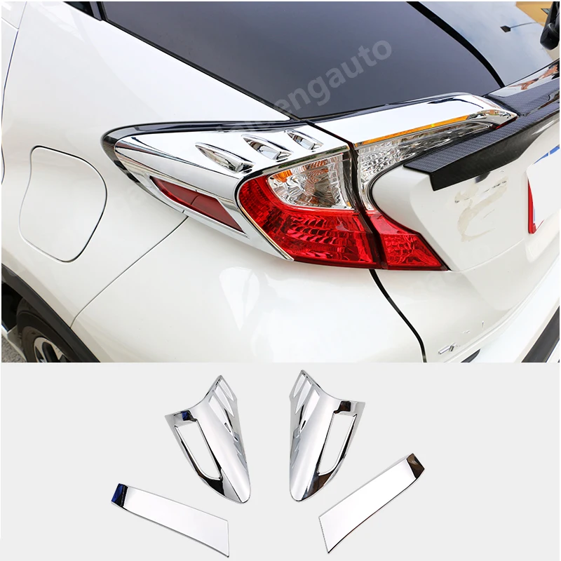 Для Toyota CHR C-HR- углеродное волокно ABS хром Автомобильный задний фонарь лампа Декор крышка отделка автомобиля Стайлинг Аксессуары