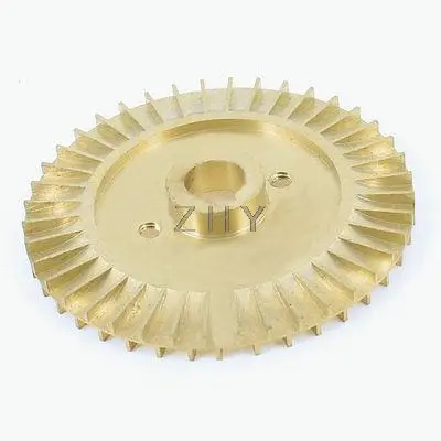 

Water Pump Part Double Side 78mm Diameter Gold Tone Brass Impeller