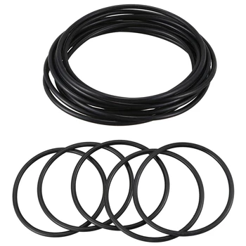

5 PCS 80 mm External Dia 4 mm Thick Filter Rubber O-Ring Seal Black & 10 Pcs 75 x 70 x 2.5mm
