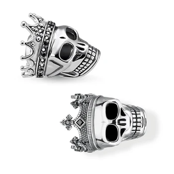 

Skull Beads Charms Crown King Queen Skeleton 925 Sterling Silver DIY Jewelry Accessories Fit Bracelet Bangles Necklace Women Men