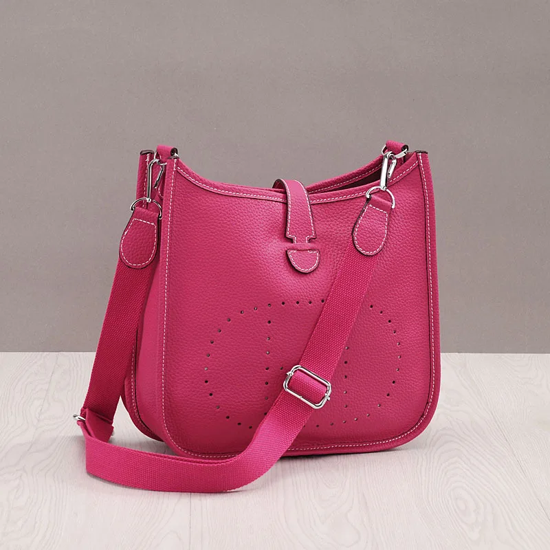 Plum red28CM Новые сумки из натуральной кожи женские сумки-мессенджеры Дизайнерские повседневные женские сумки через плечо - Color: Plum red28CM