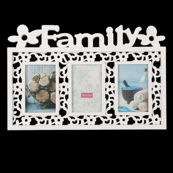 

Photo frame plastic for 3 photos 10x15 cm "Flowers. Family" white 30x46 cm 3722060