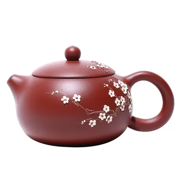 

Yixing purple sand xishi teapot handmade plum pot travel teaware