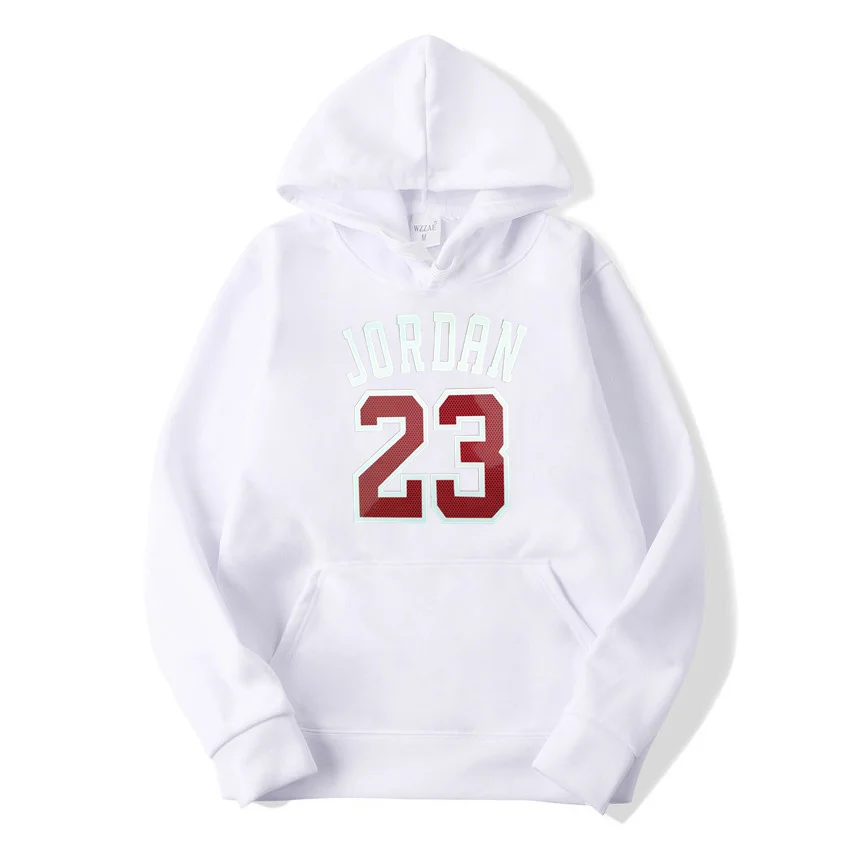 Модный бренд Sportwea, новинка JORDAN 23, с буквенным принтом, черный цвет, Мужская толстовка, новинка, худи, пуловер, новинка, мужская одежда - Цвет: JD-1 White
