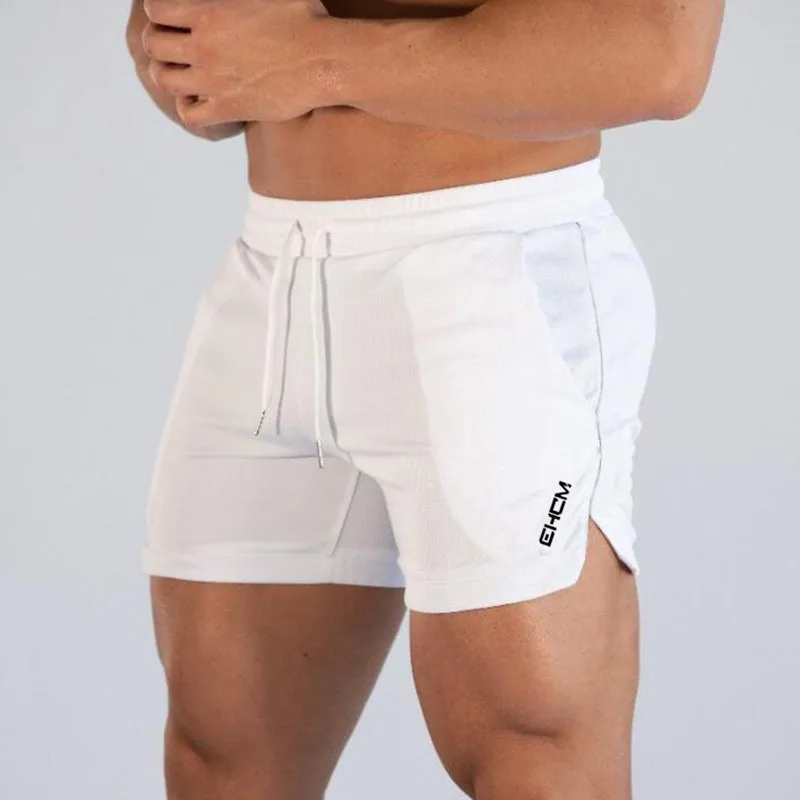 sweat shorts summer men white shorts Quick drying mesh gym bodybuilding short homme running shorts casual pantaloncini uomo casual shorts for men