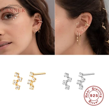 

ROMAD Pendiente Rayo Earrings For Women 925 Sterling Silver Diamond Crystal Aretes De Mujer Ear Cuff Piercing Jewelry #9.8