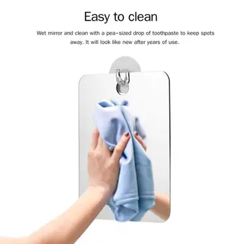 

Acrylic Anti Fog Shower Mirror Bathroom Fogless Fog Free Mirror Washroom For Man Shaving Mirror travel accessories