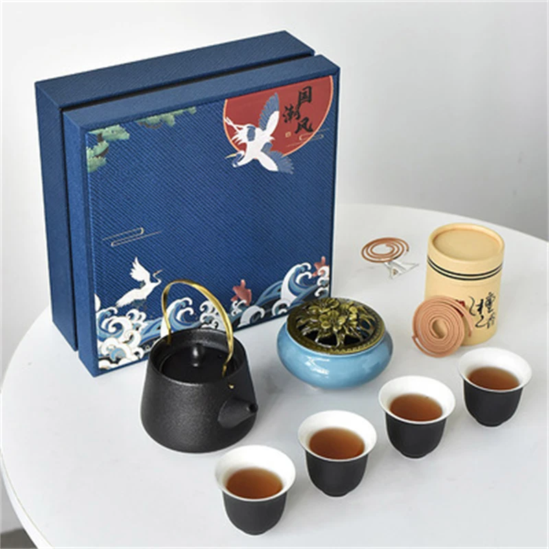 Blue Box Blcak Pot