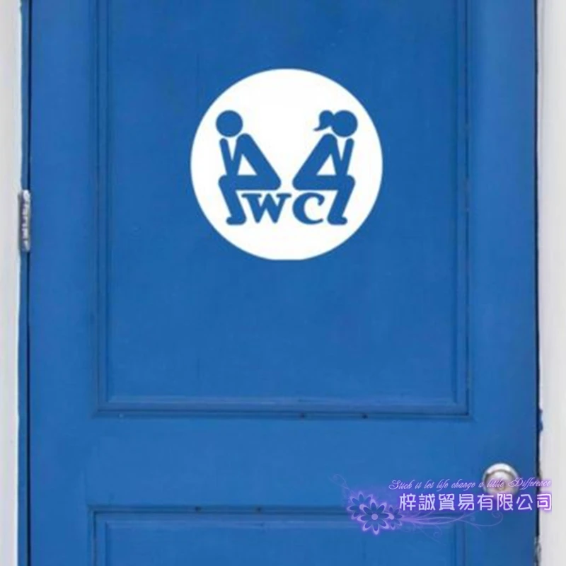 Dctal Toilet WC Funny Sex Girl Sticker Power Decal Posters Vinyl Wall Decals Parede Decor Mural
