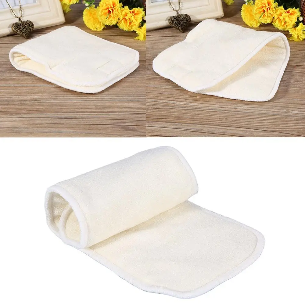 

1PC 4Layers Bamboo Washable Fiber Adult Incontinence Cloth Reusable Nappy Liner Diaper Insert Pad Nappy Liner Super Absorbent