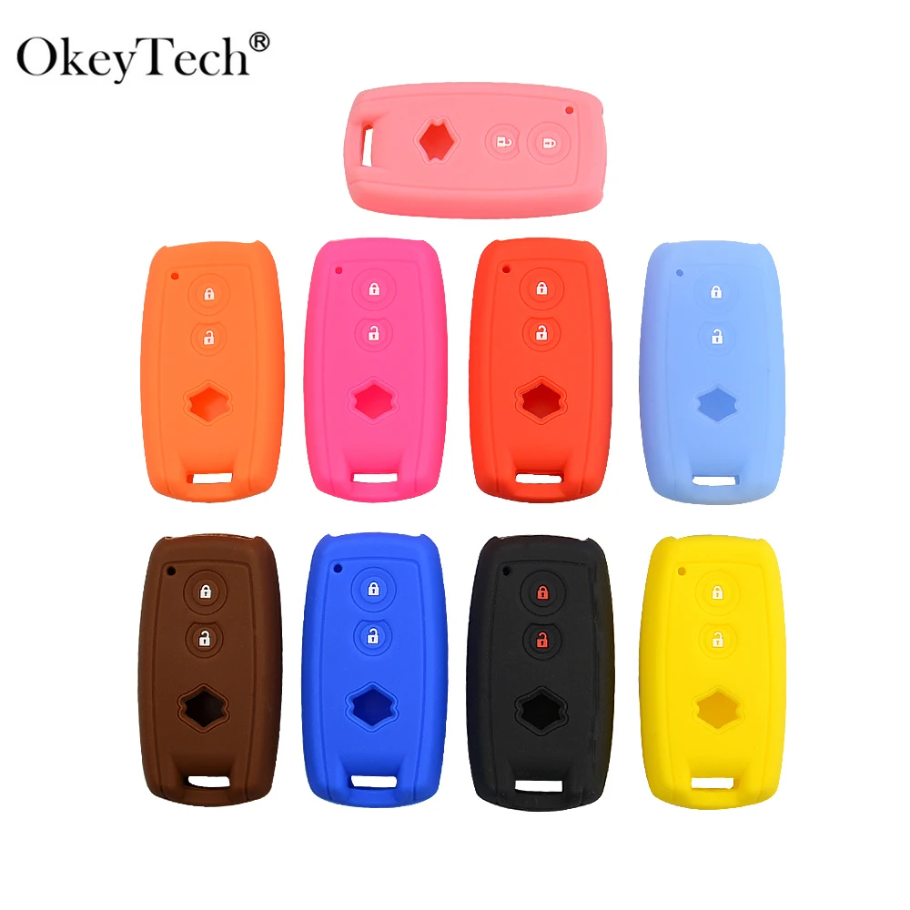 Силиконовый чехол для автомобильного ключа OkeyTech с 2 кнопками умный пульт