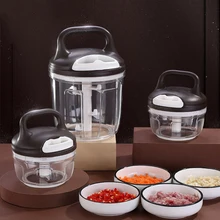 Kitchen Meat Grinder Vegetable Cutter Mixer Multi-function Mini Household Garlic Chopper Crusher Manual Food Mincer Accessories penghui multi function household manual food processor meat grinder white orange