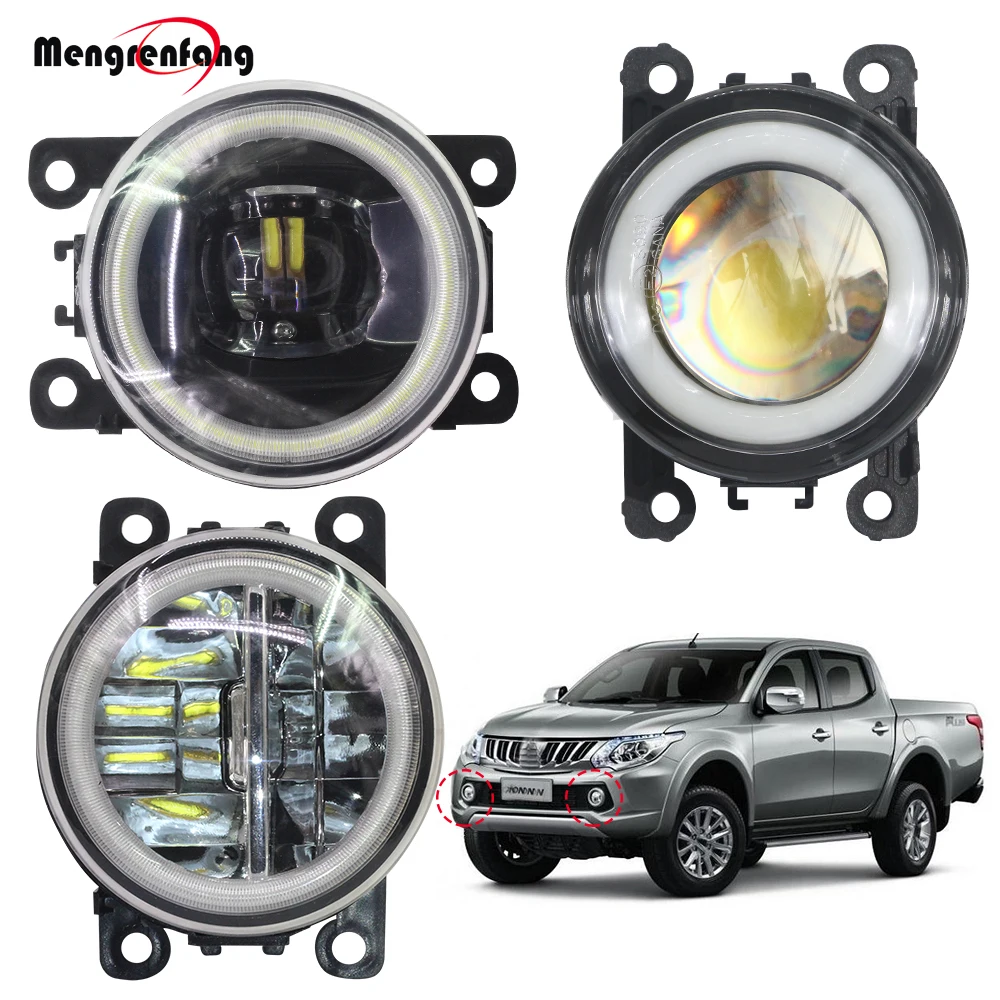 2 Pieces Car LED Bulb Fog Light H11 Halo Ring Angel Eye DRL Daytime Running 12V For Mitsubishi Triton Strada 2005-2018 | Автомобили и