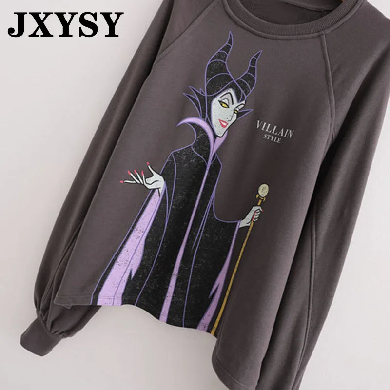 JXYSY Женская толстовка в английском стиле с принтом героев мультфильмов, свободный Женский свитшот, пуловер, топ размера плюс