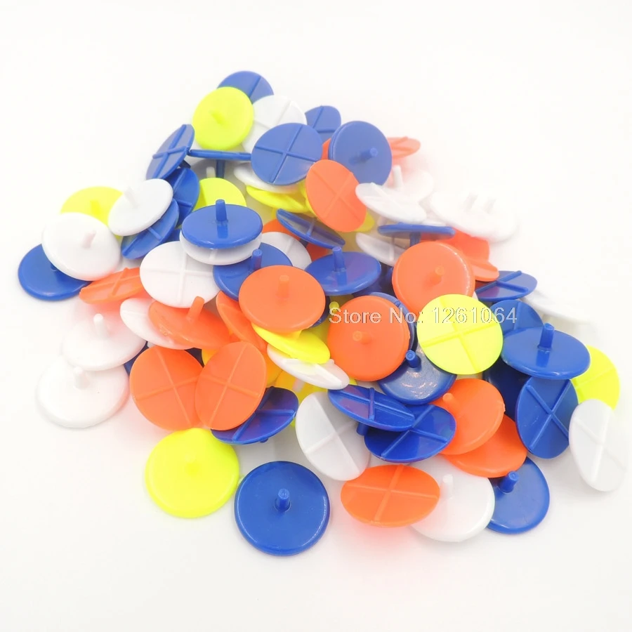 100pcs golf ball marker plastic mark 24mm Flat Transparent Plastic Golf Ball Markers Assorted Colors Multicolor Golf Ball Mark