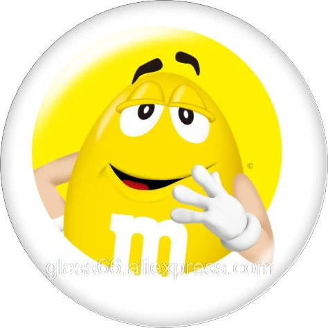 10 шт. смешанные M&M улыбающееся лицо 12 мм/18 мм/20 мм/25 мм круглые фото стекло кабошон демонстрационная плоская задняя часть делая результаты TL464 - Цвет: B6982