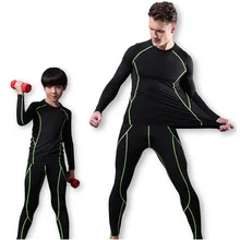 Fysupotsu спортивная одежда термобелье для мужчин мальчиков термобелье компрессионная рубашка Леггинсы кальсоны для мужчин спортивные костюмы