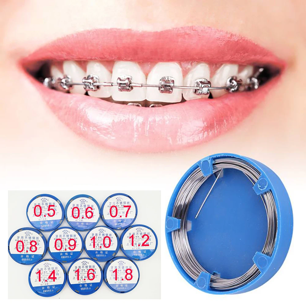 

10pcs Dental Orthodontic Stainless Steel Wire 0.5~1.8mm Dentist Material Mayitr Orthodontic Surgical Instruments Dentistry Tools